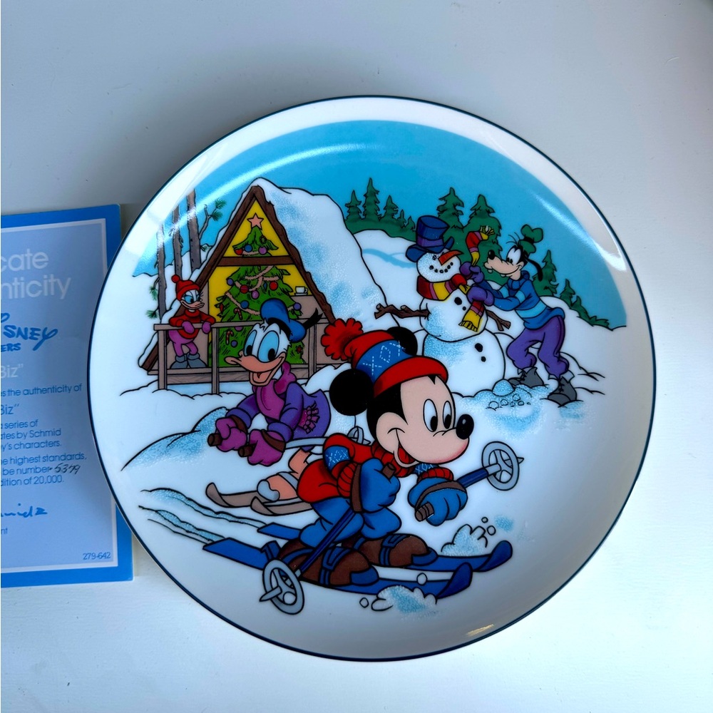 Disney 1985 Snow Biz Collector’s Plate